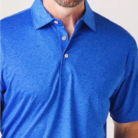 PETER MILLAR Sz XL Crown Sport Men's Cash Performance PRINTED Jersey Polo - Picture 5 of 10